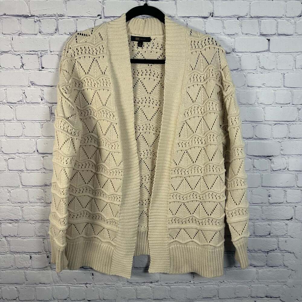 FRYE & Co. Women's Crochet Knit Cardigan, Size S, Terrain Heather